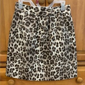 Banana Republic Leopard Print Silk Skirt
